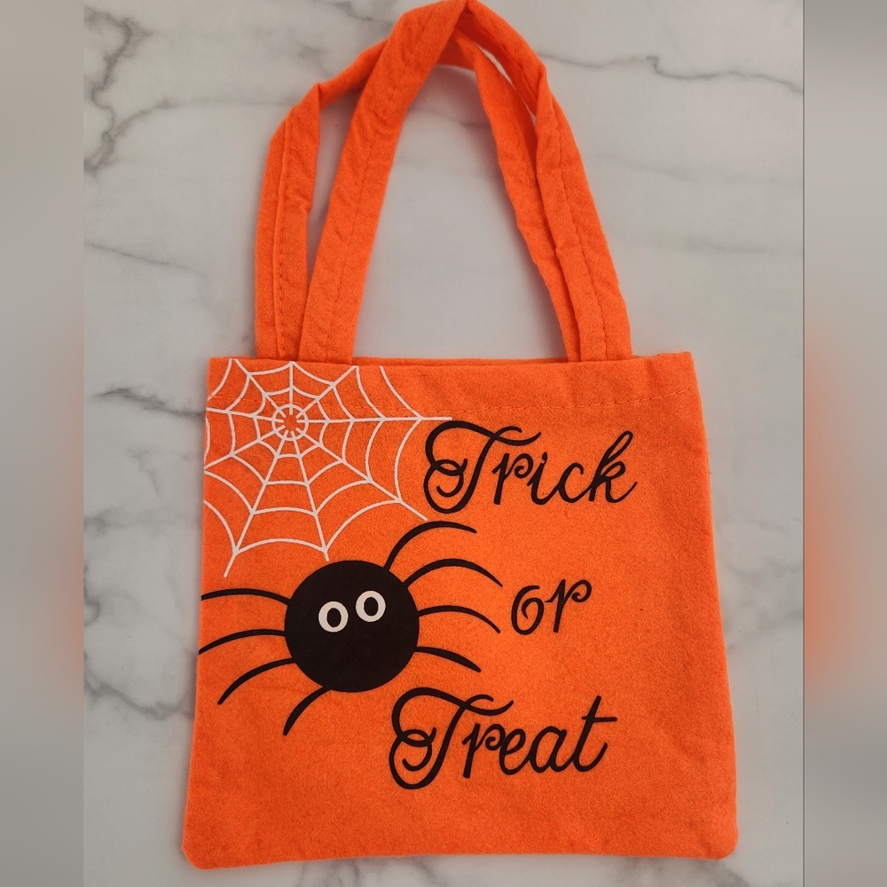 Halloween Orange Trick or Treat Tote Bag - Picture 2 of 8